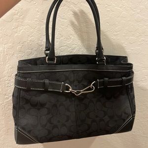 Black vintage coach purse. Well taken care of and used as normal